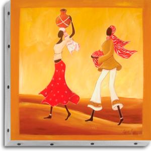Tableau UNO DKO -   Rouge Afro