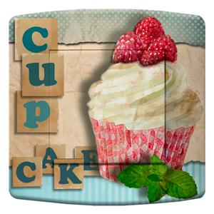 DKO interrupteur décoré - Cup Cake Framboise