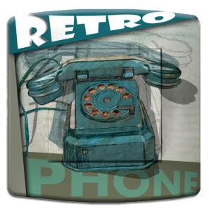 DKO interrupteur Décoré - Vintage Phone