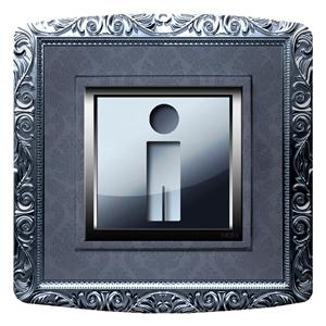 DKO interrupteur décoré - Toilettes Messieurs